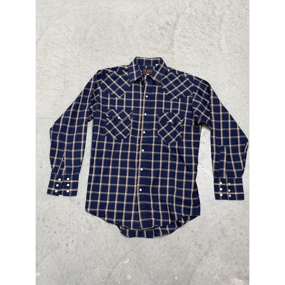 Plains Wester wear Pearl Snap Button Up T Shirt Size S